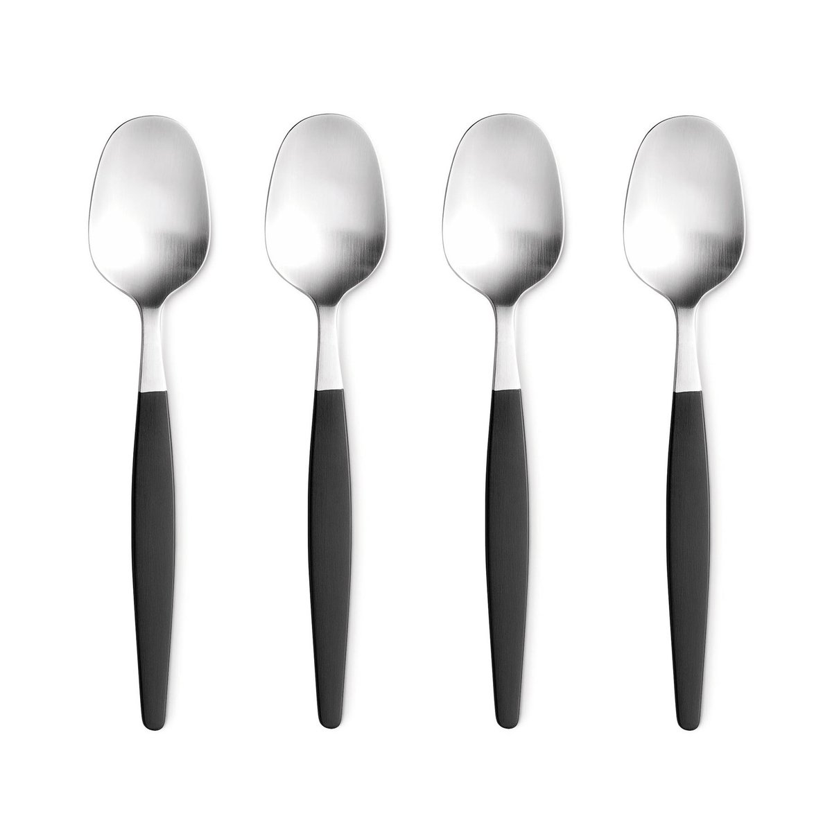 Gense Focus de Luxe dessert-spoons 4-pack | Scandinavian Design | Dessert cutlery | Silver-coloured