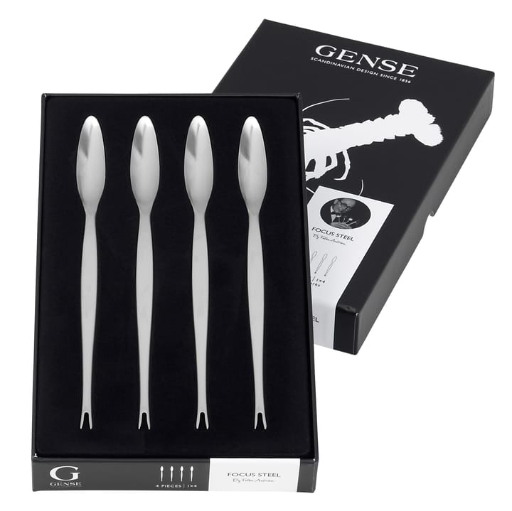 Focus Steel lobster fork - stainless steel 4-pack - Gense