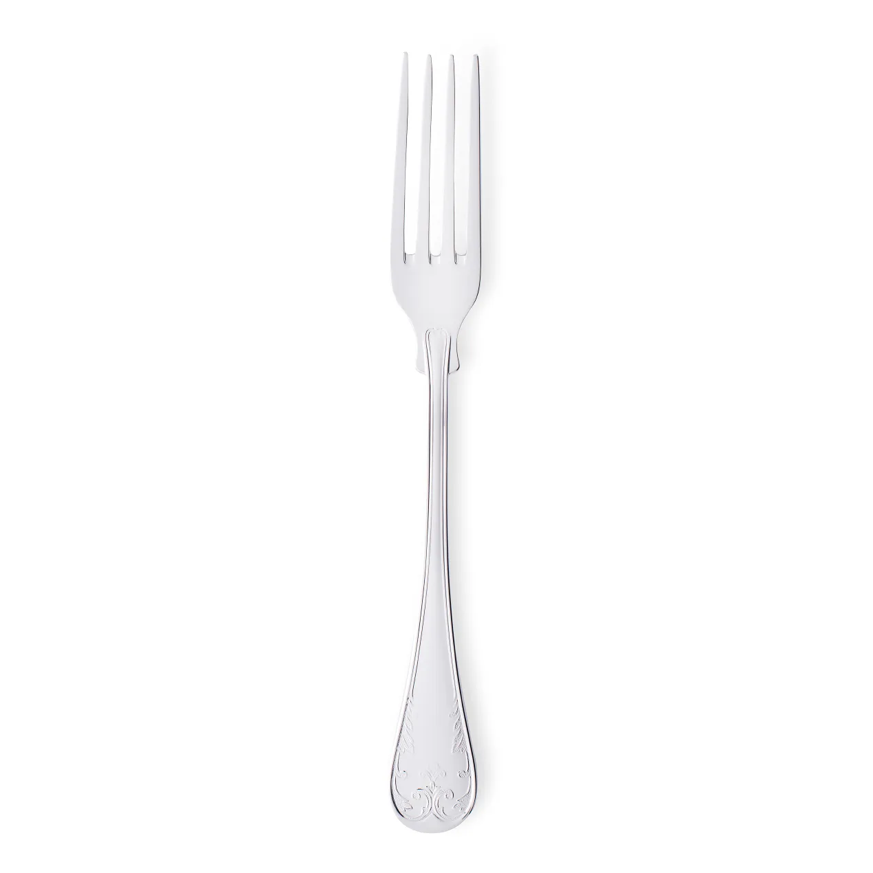 Gammal Fransk table fork silver nickle, 18.6 cm Gense