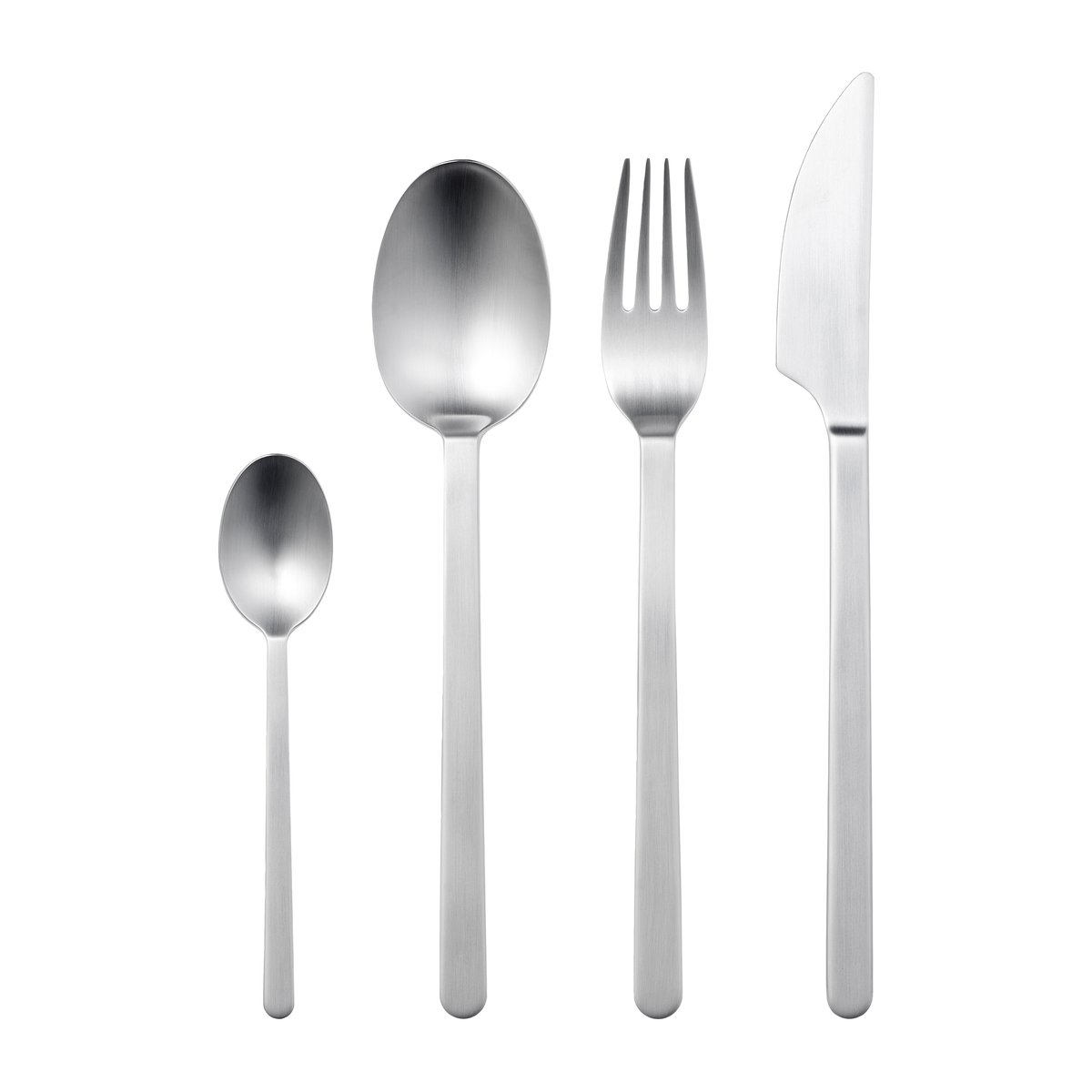 Gense Norm cutlery 16 pieces Matte stainless steel | Scandinavian Design | Cutlery sets | Silver-coloured