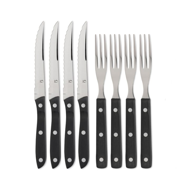 Old Farmer black cutlery 8 pieces - 8 pcs - Gense