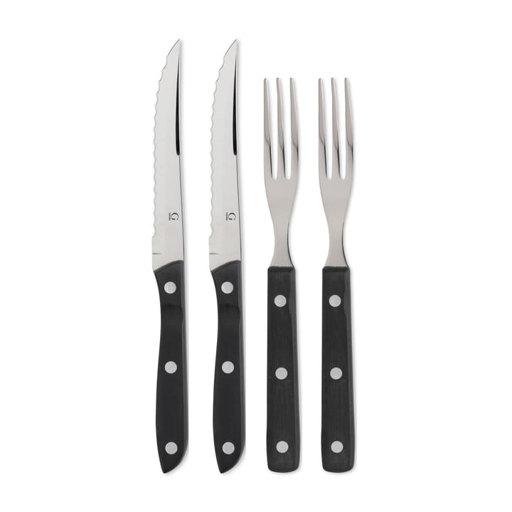 Old Farmer cutlery black - set with 4 pcs - Gense