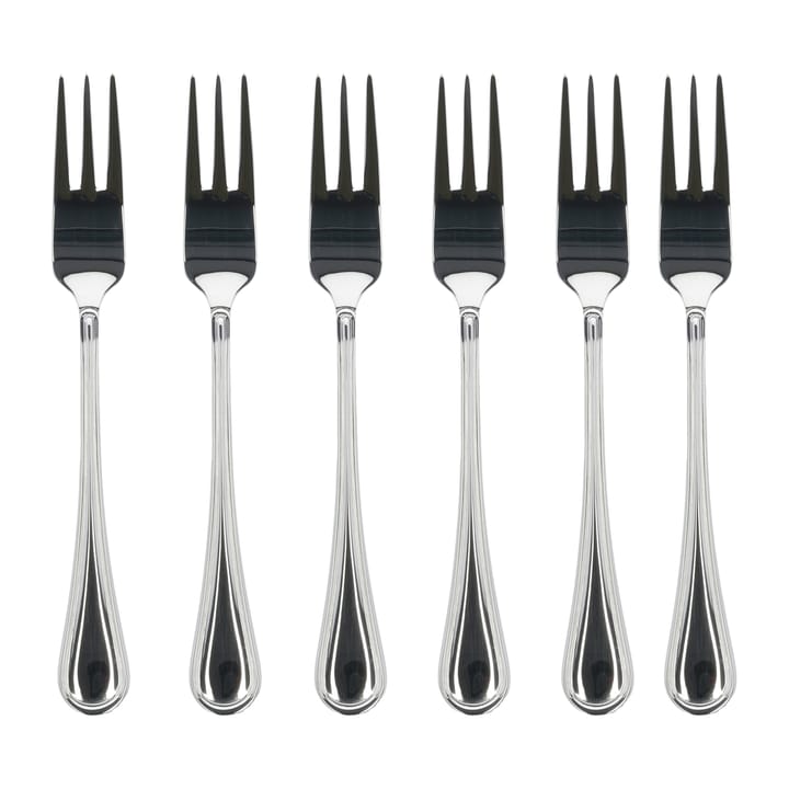 Oxford cake fork 6-pack - Stainless steel - Gense