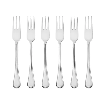 Oxford cake fork 6-pack - Stainless steel - Gense