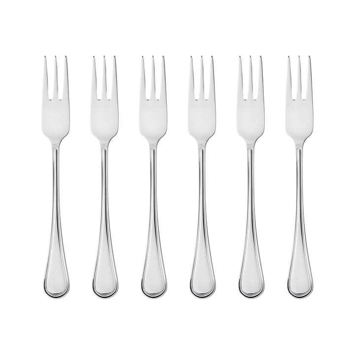 Oxford cake fork 6-pack - Stainless steel - Gense