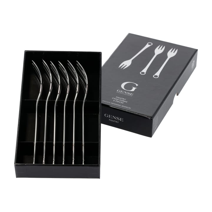 Pantry cake forks 6-pack - Stainless steel - Gense