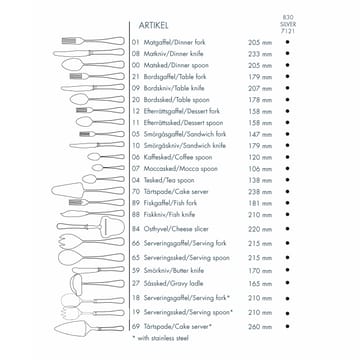 Svensk silver cutlery - table fork - Gense