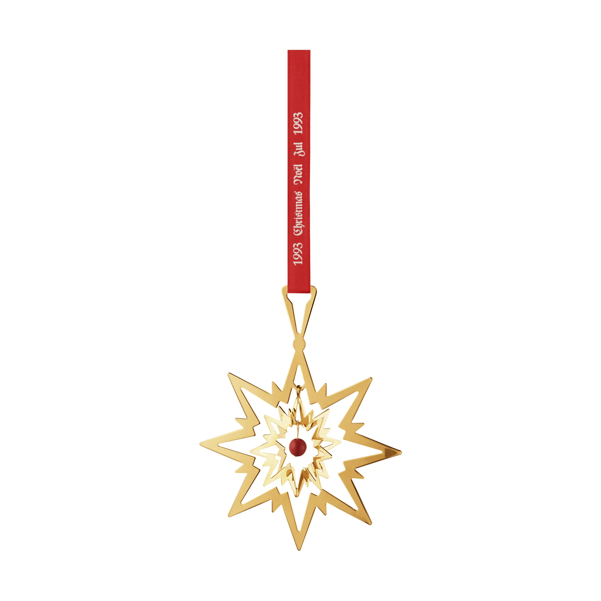 1993/2023 Christmas pendant, Gold-plated Georg Jensen