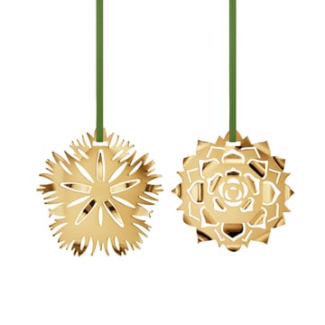 2020 set Ice Dianthus and Ice Rosette - Gold-plated - Georg Jensen