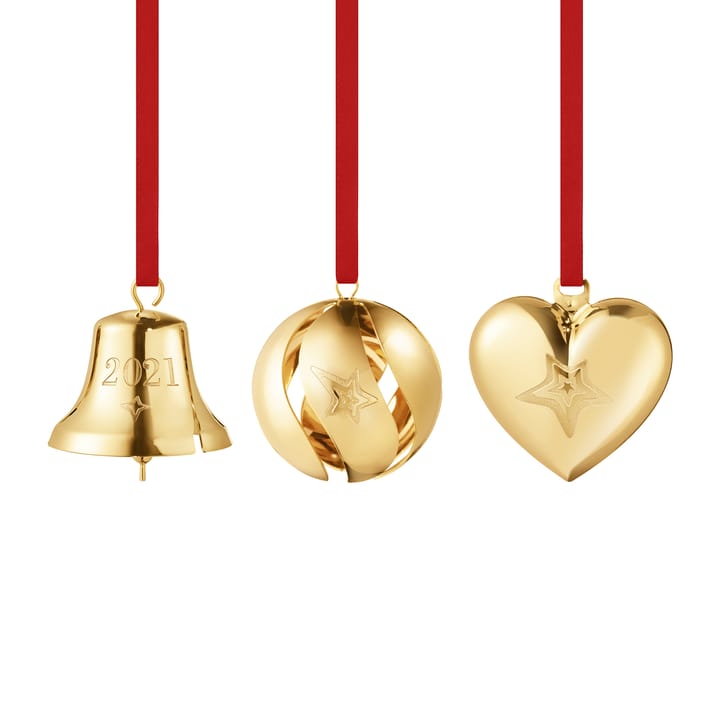 2021 Christmas Collectibles present set - gold-plated - Georg Jensen