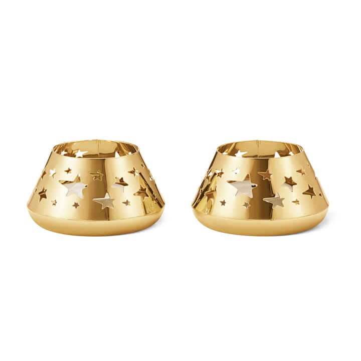 2021 Star lantern 2-pack, gold-plated Georg Jensen