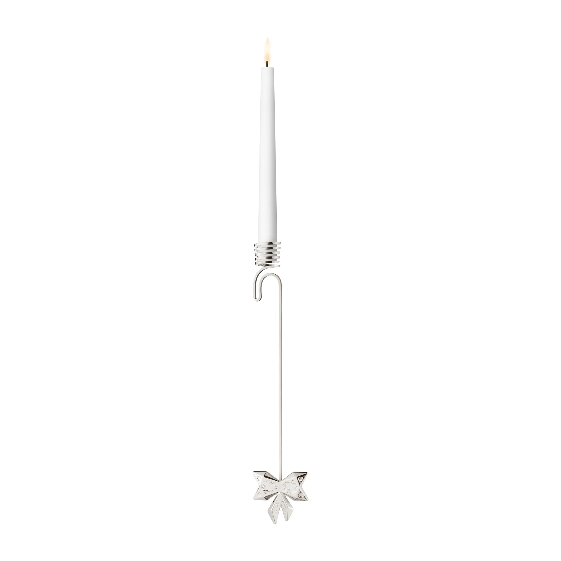 2022 Bow hanging candle sticks , palladium plated Georg Jensen