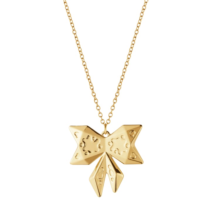 2022 Bow tree decoration with chain, gold plated Georg Jensen