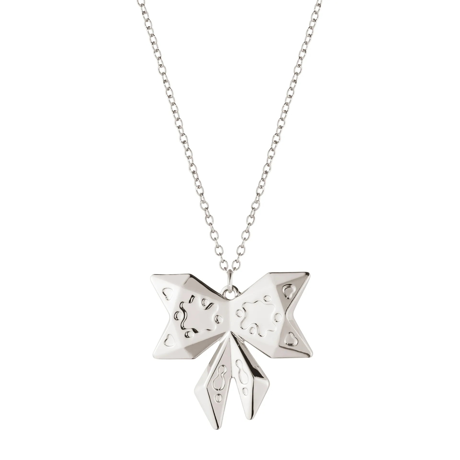 2022 Bow tree decoration with chain, palladium plated Georg Jensen
