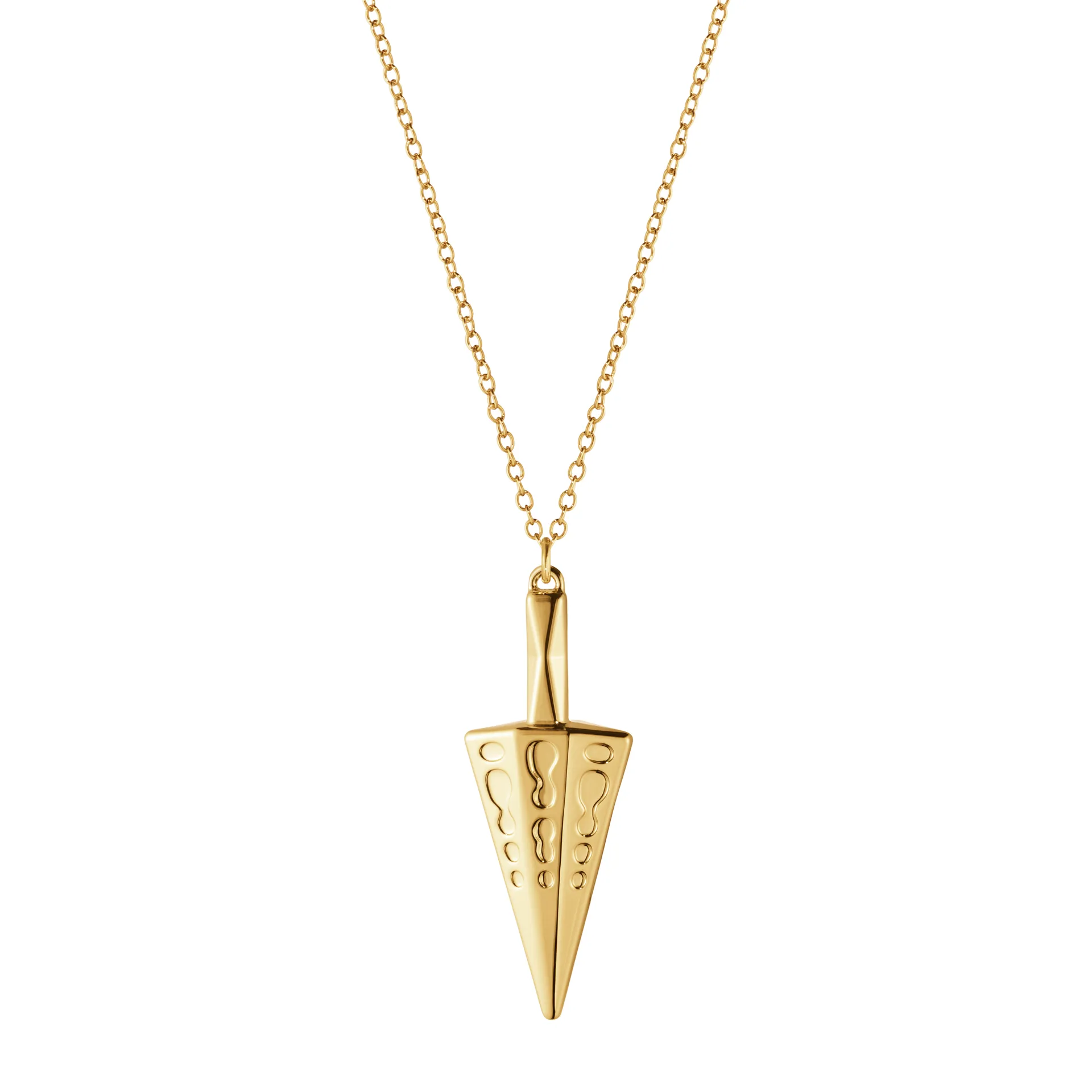 2022 Cone tree decoration with chain, gold plated Georg Jensen