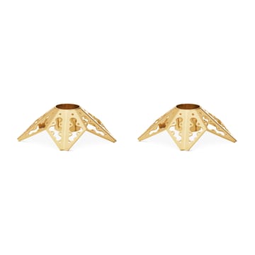 2022 the year's candle sticks 2 pieces - gold plated - Georg Jensen