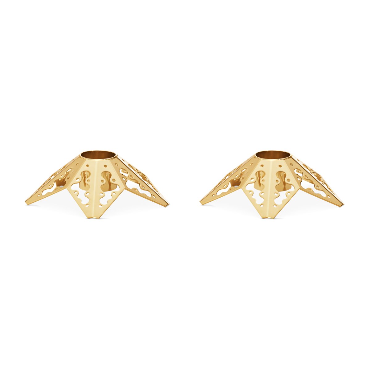 Georg Jensen 2022 the year's candle sticks 2 pieces gold plated
