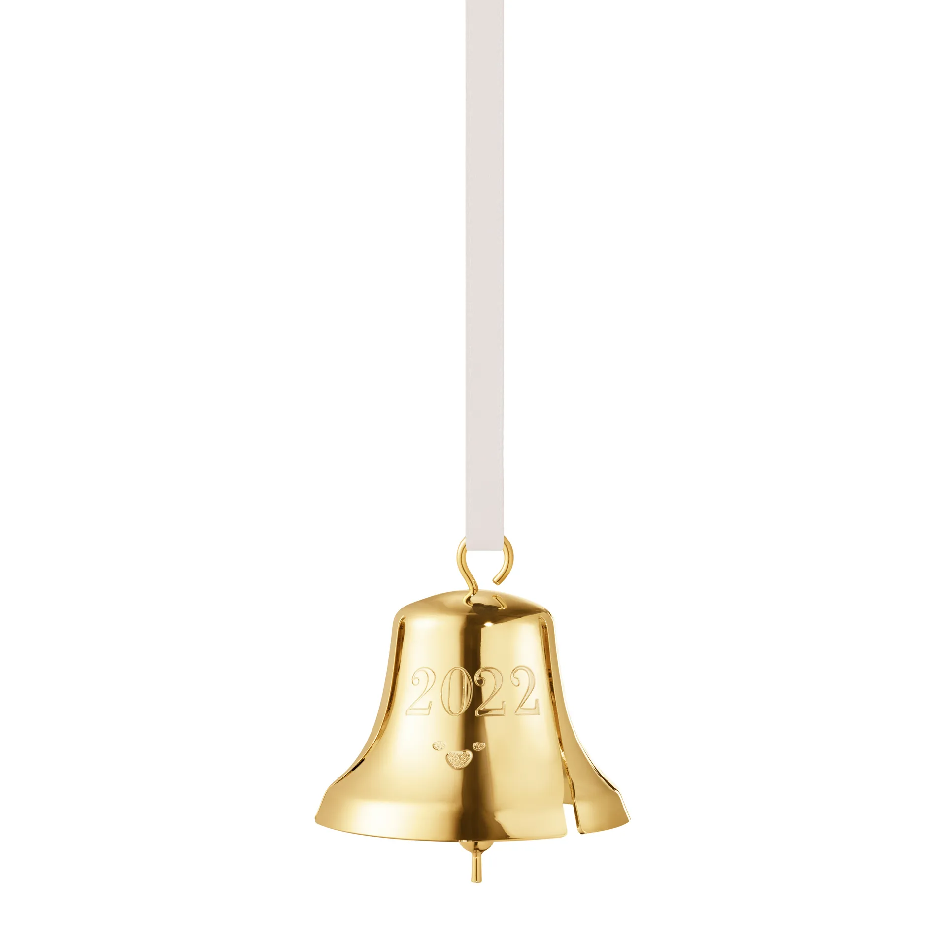2022 the year's Christmas clock, gold plated Georg Jensen
