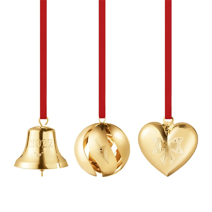2022 the year's gift set 3 pieces, gold plated Georg Jensen