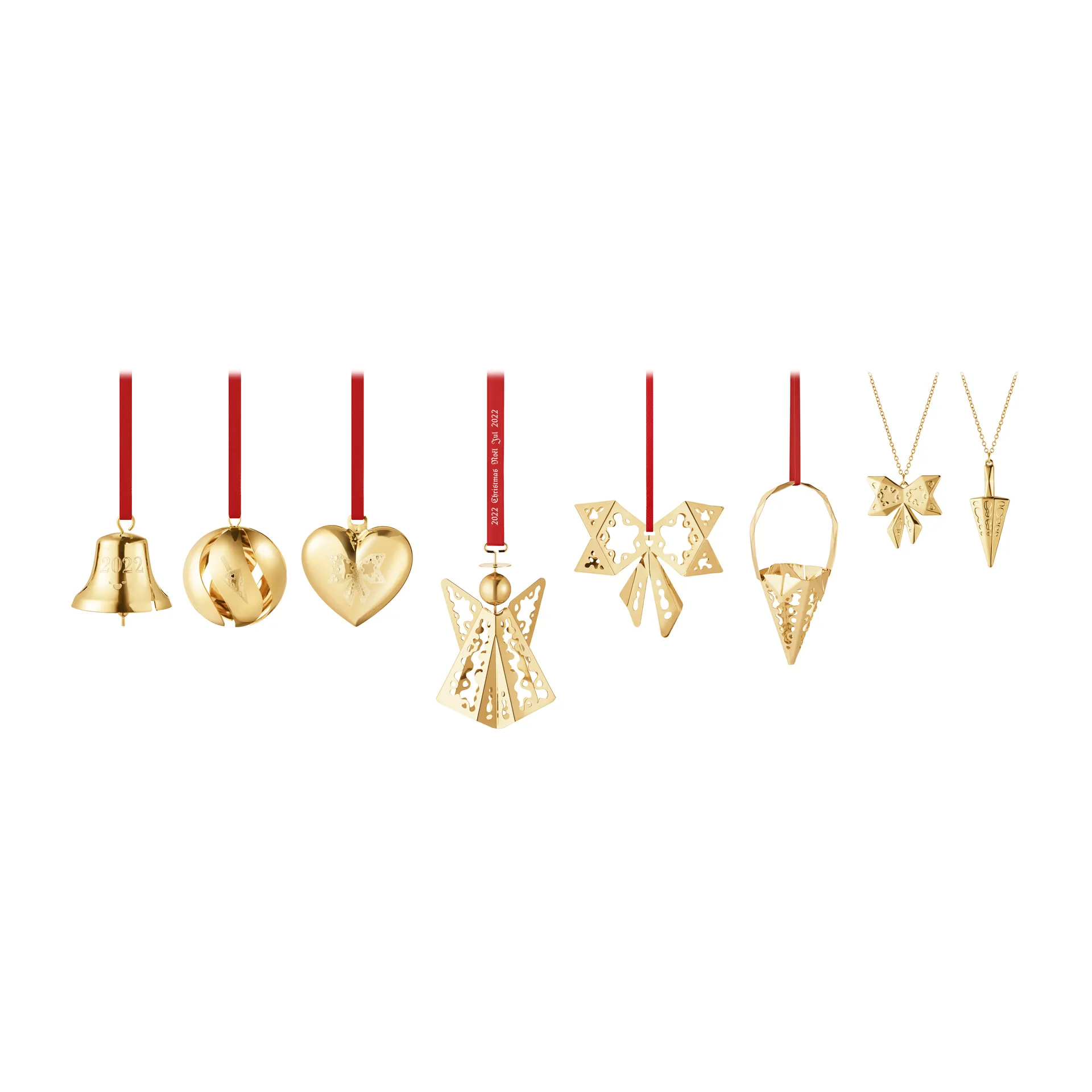 2022 the year's gift set 8 pieces, gold plated Georg Jensen