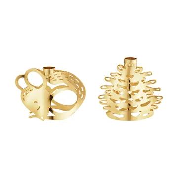 2023 candle sticks 2 pieces - Gold-plated - Georg Jensen