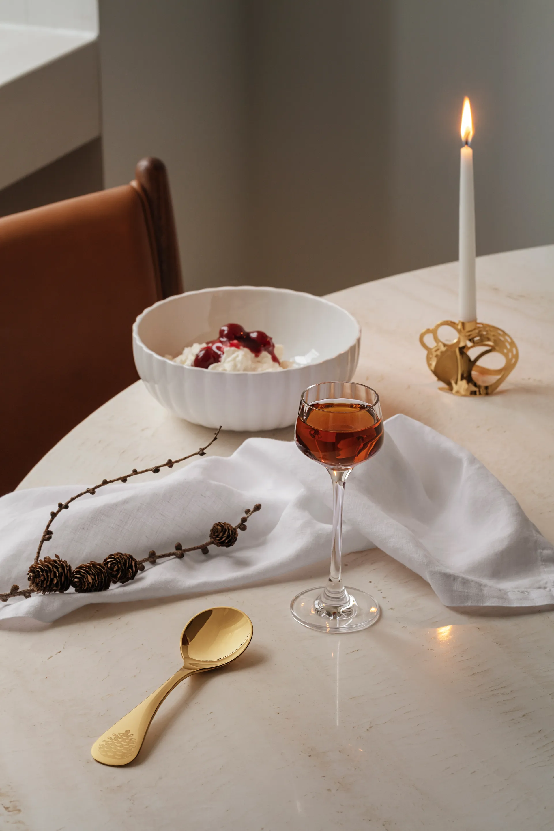 2023 candle sticks 2 pieces, Gold-plated Georg Jensen