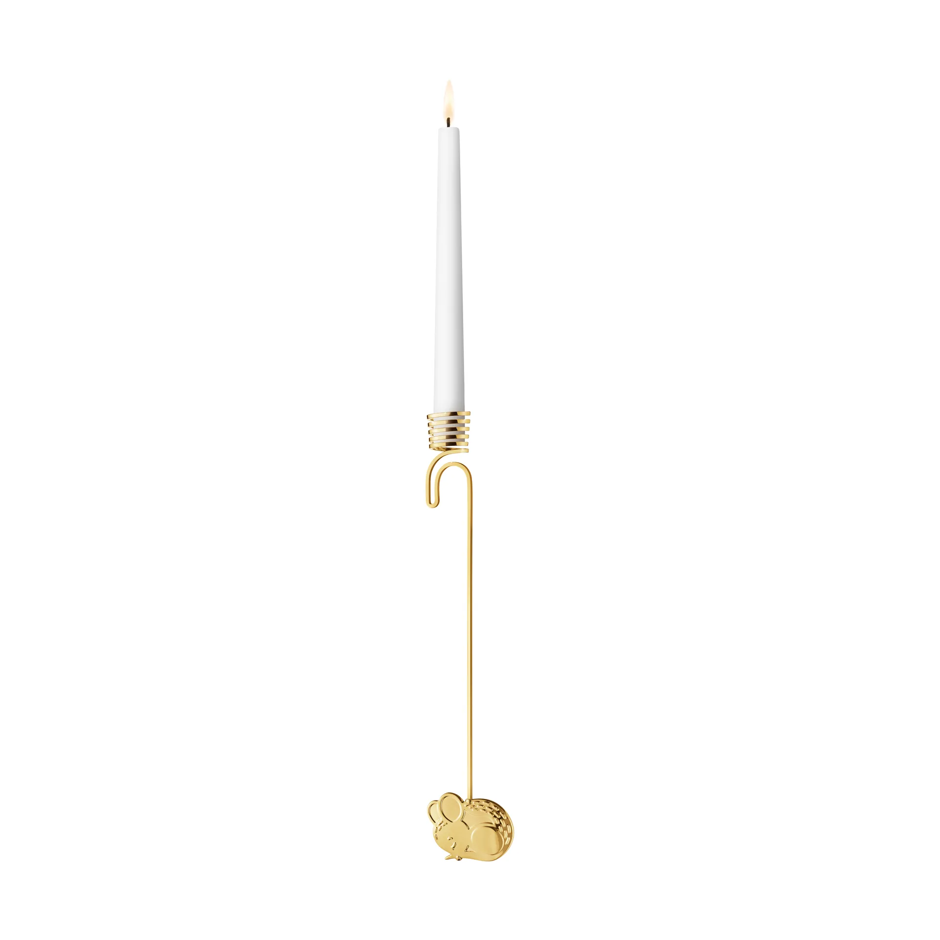 2023 candle sticks hanging mouse, Gold-plated Georg Jensen