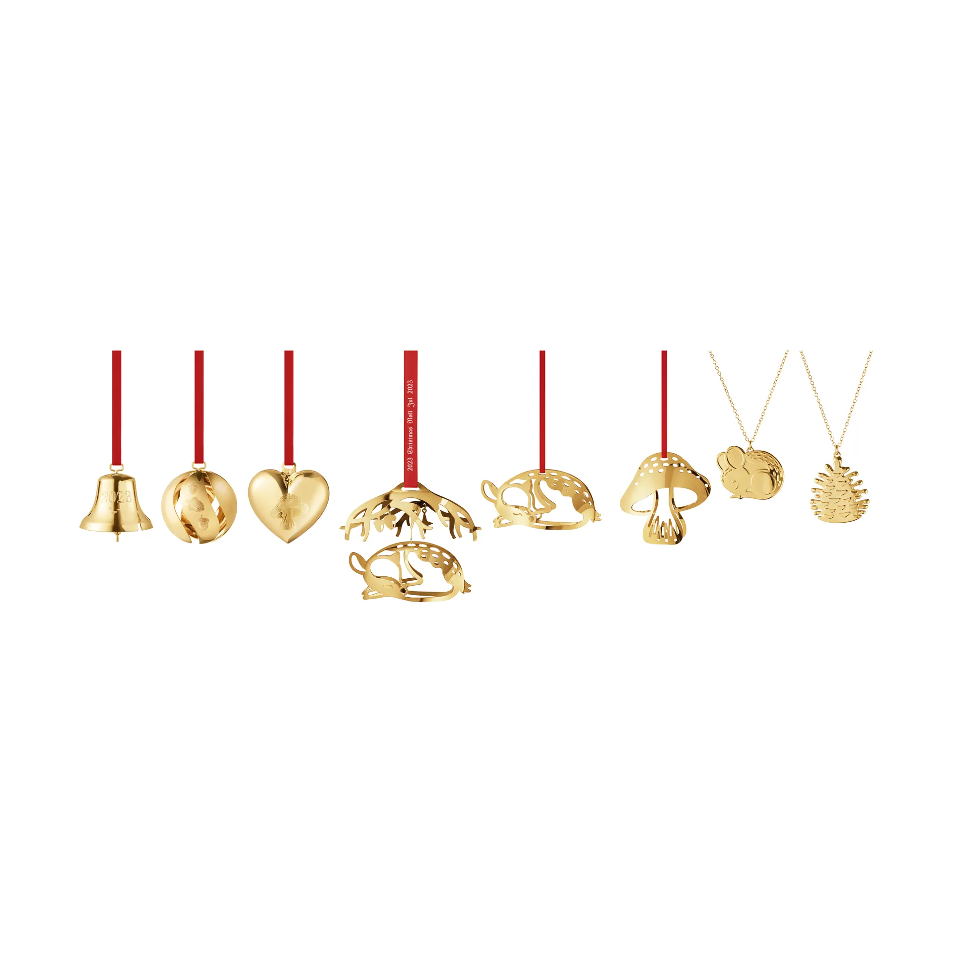 2023 gift set 8 pieces, Gold-plated Georg Jensen