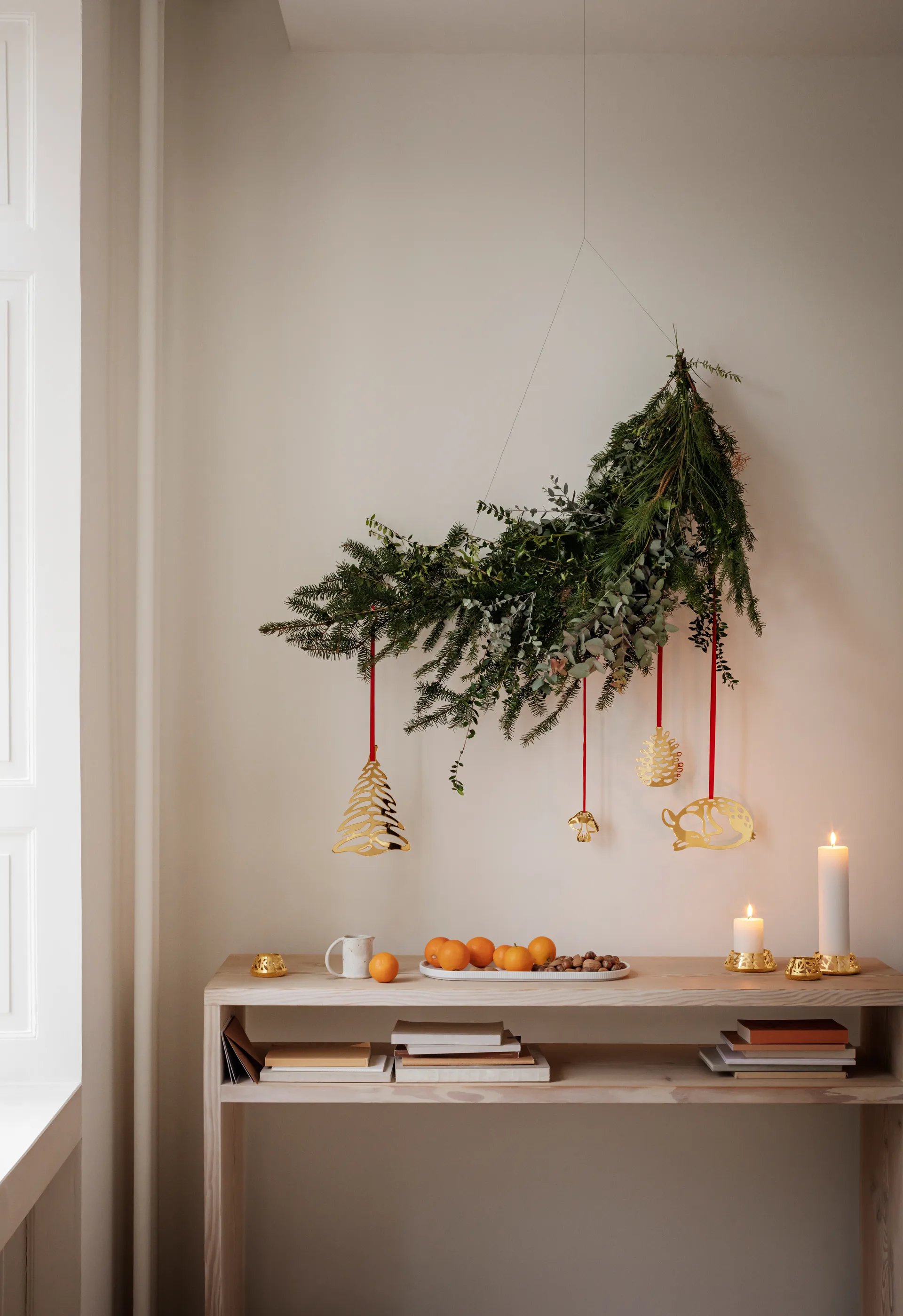 2023s set with Christmas pendants 3 pieces, Gold-plated Georg Jensen