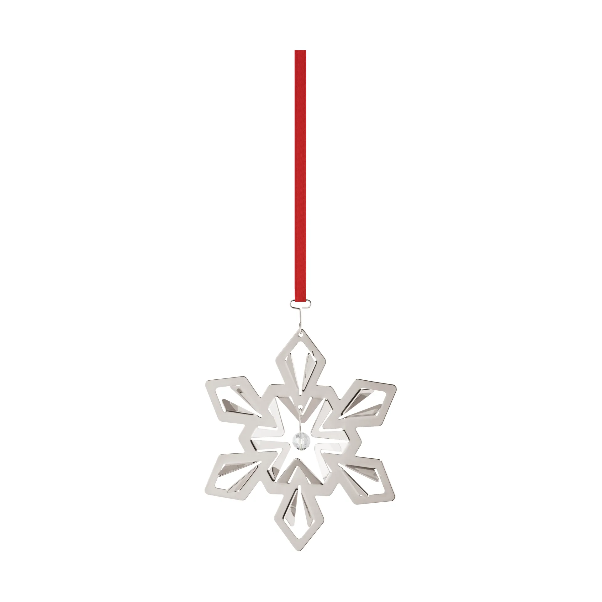 2024 Christmas pendant snowflake, Palladium-plated Georg Jensen