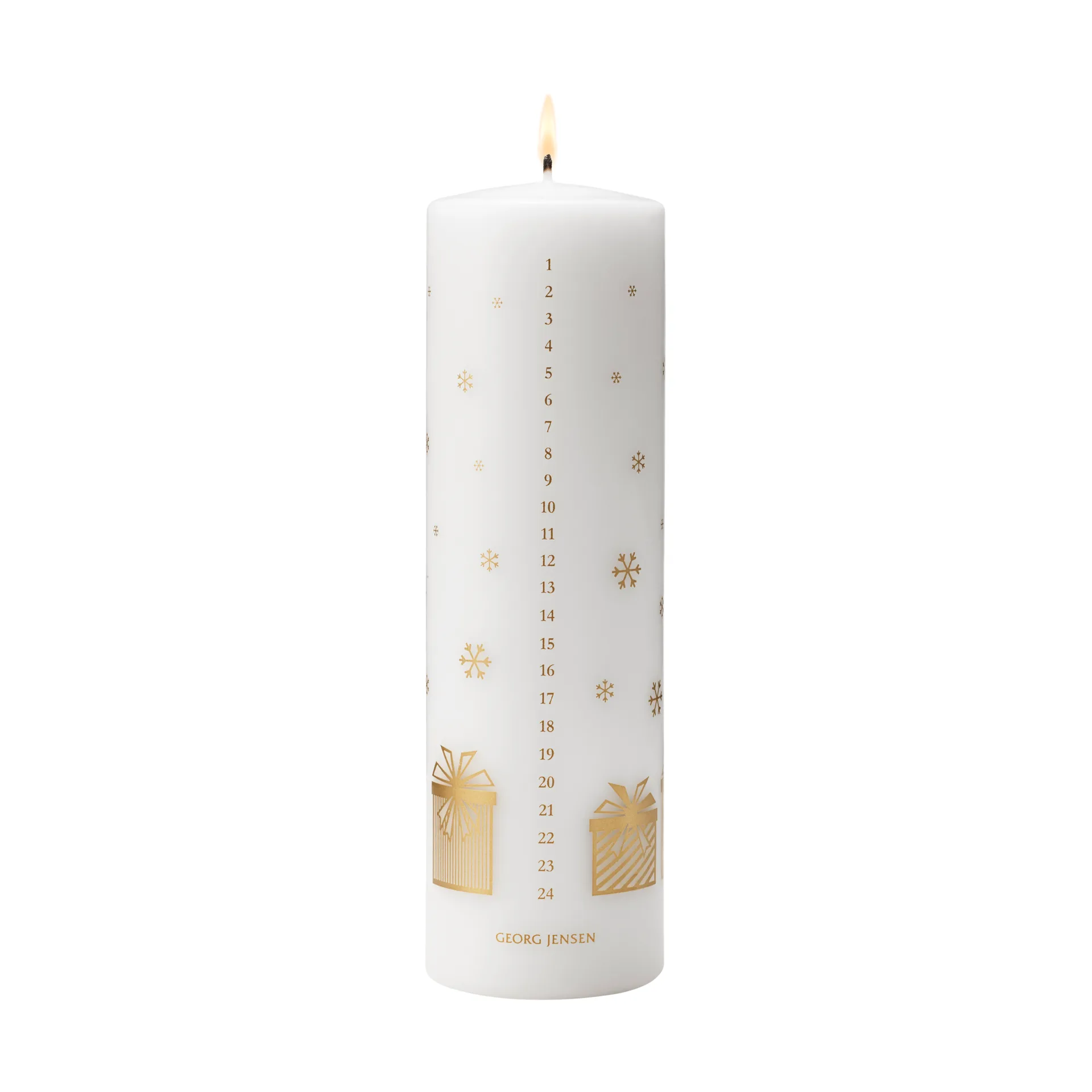 2025 calendar candle, White-gold Georg Jensen