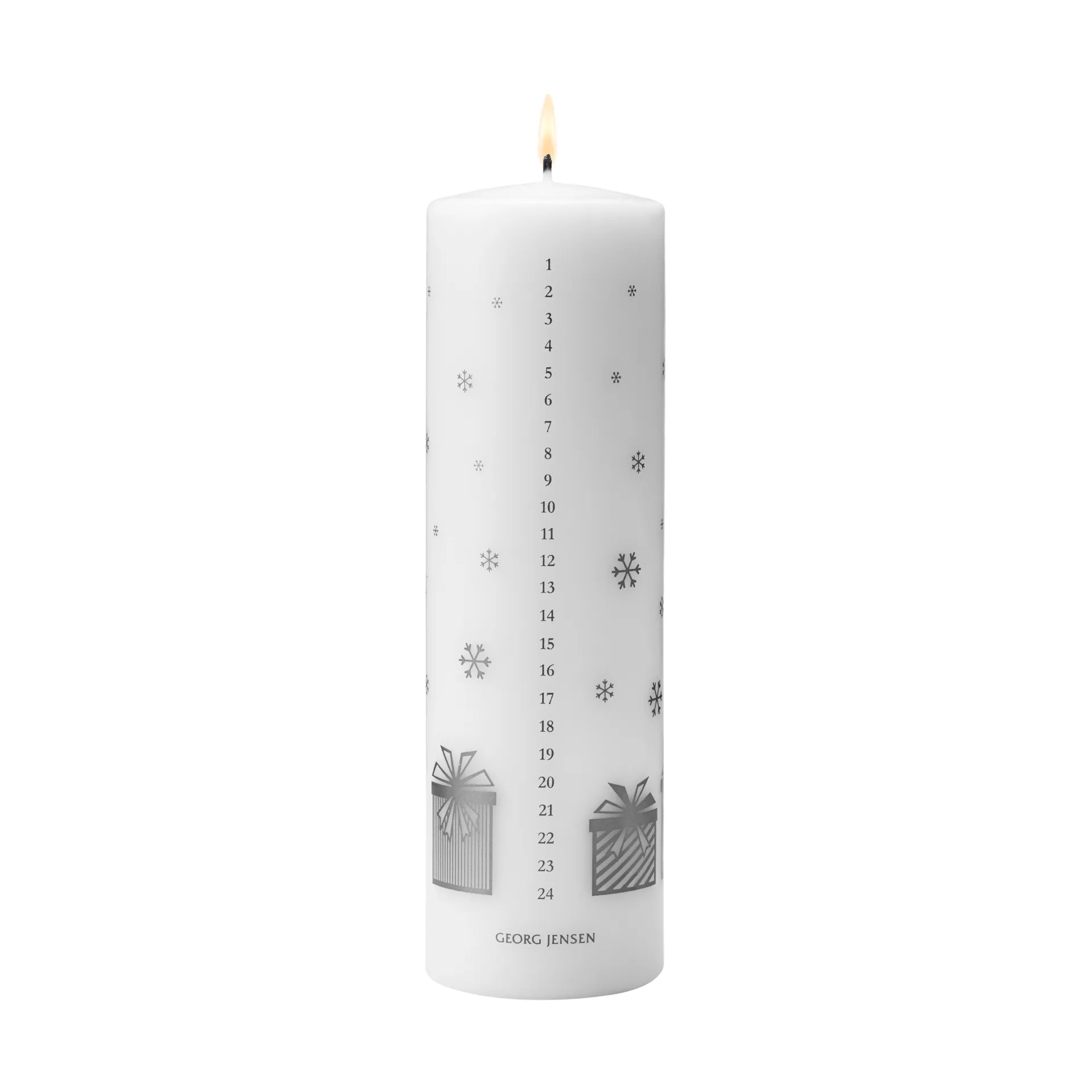 2025 calendar candle, White-silver Georg Jensen