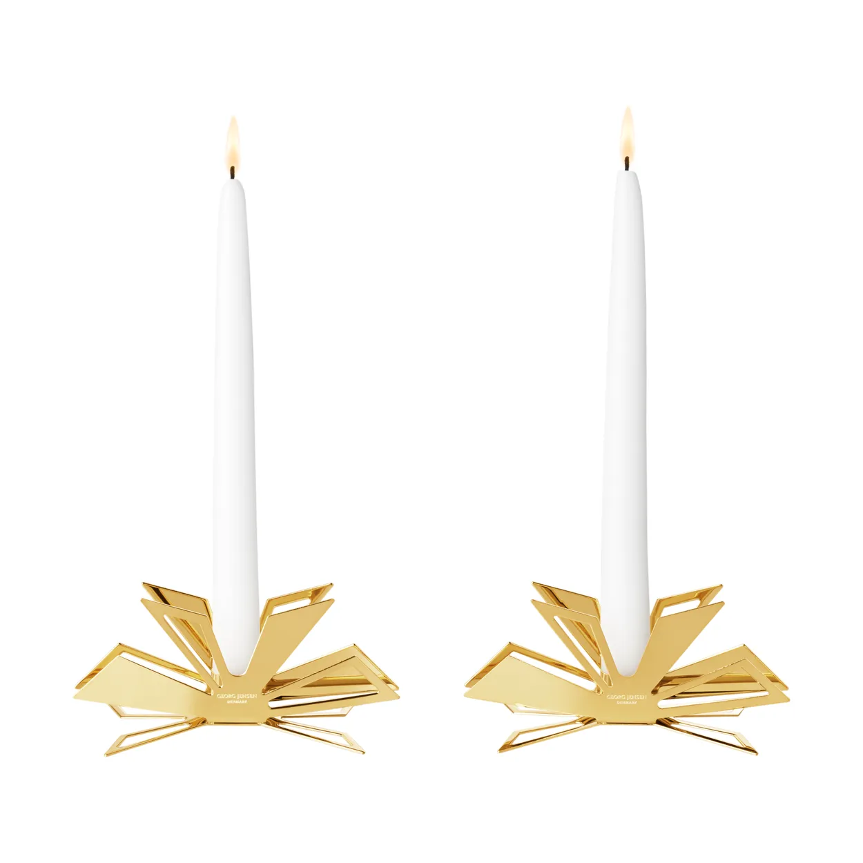 Georg Jensen 2025 candle holder 2-pack Gold plated zinc alloy