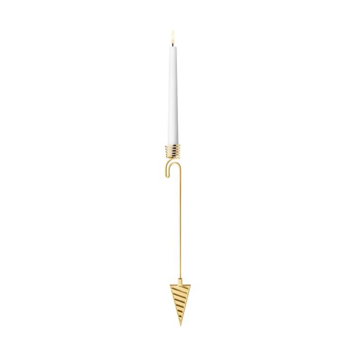 2025 candle holder for Christmas tree cone - Gold plated zinc alloy - Georg Jensen