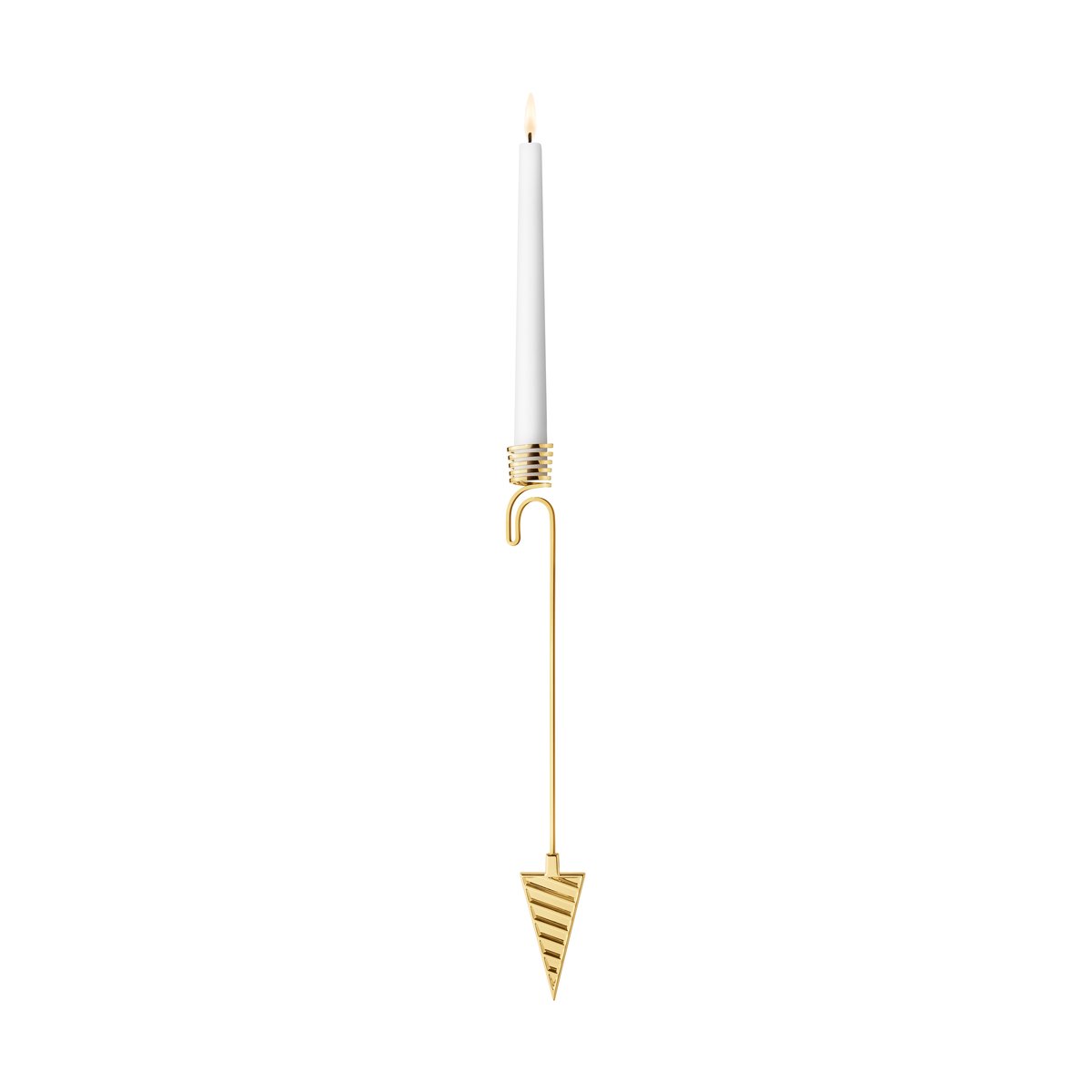 Georg Jensen 2025 candle holder for Christmas tree cone Gold plated zinc alloy