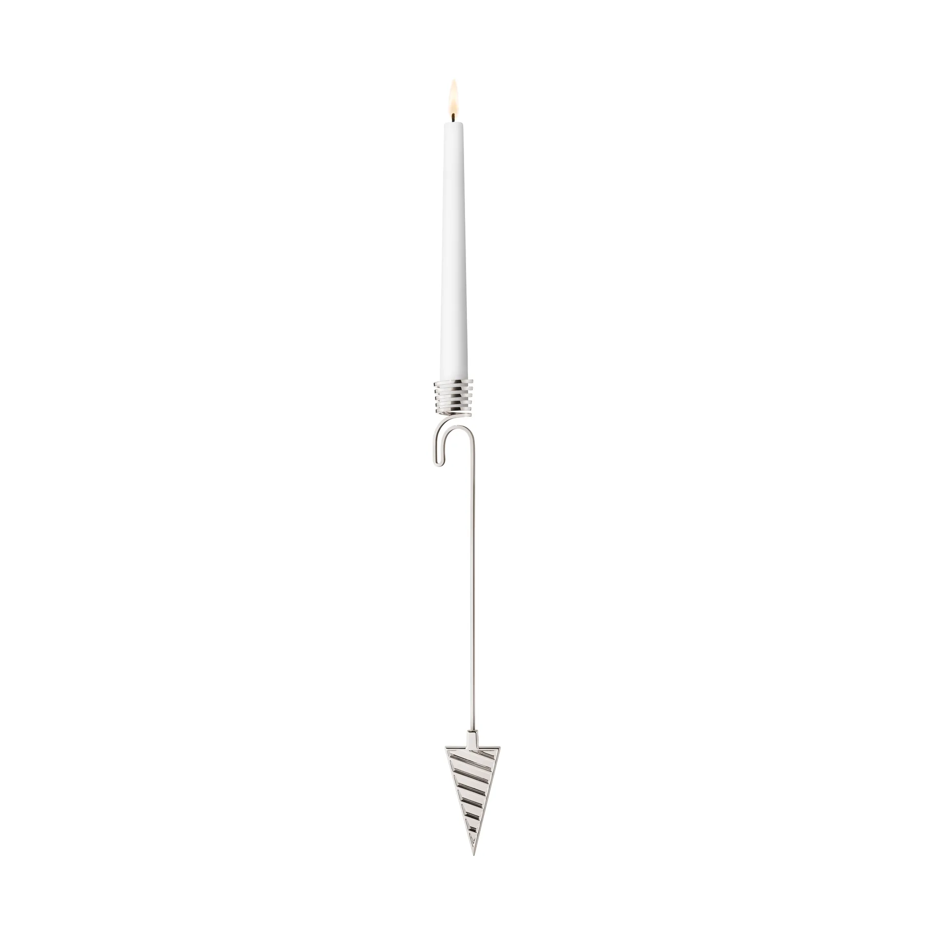 2025 candle holder for Christmas tree cone, Palladium-plated zinc alloy Georg Jensen