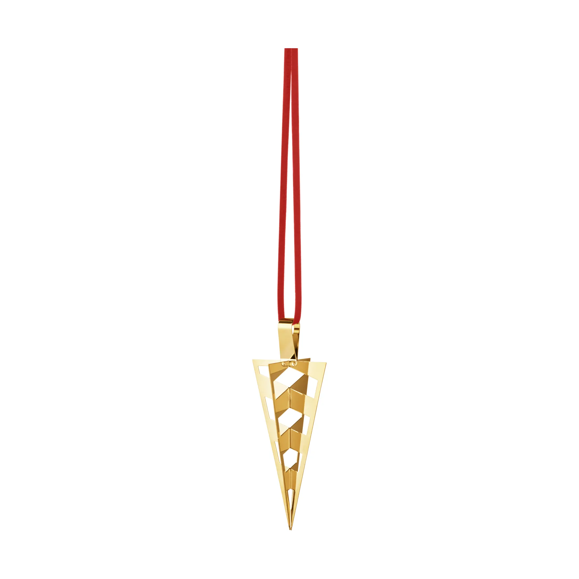 2025 Christmas cone ornament, Gold plated brass Georg Jensen