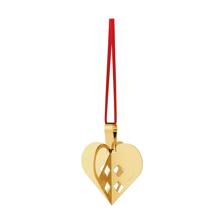 2025 Christmas heart ornament - Gold plated brass - Georg Jensen