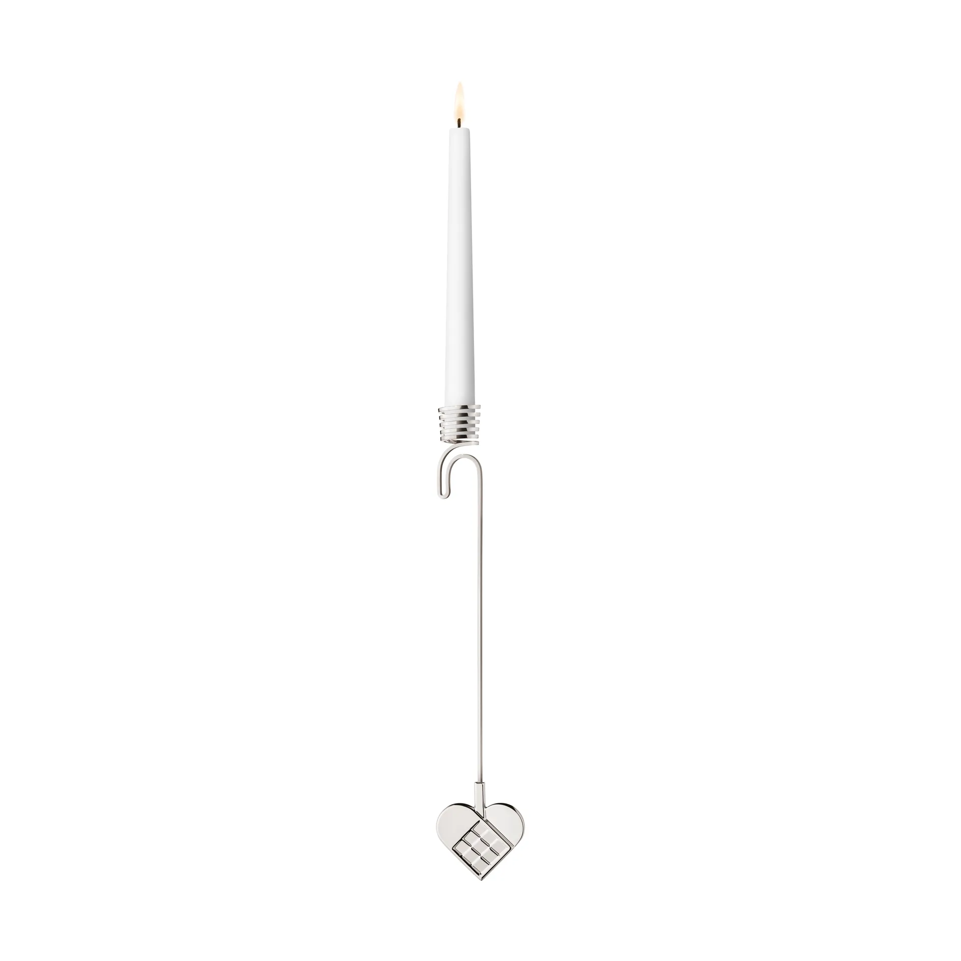 2025 Christmas tree candle holder heart, Palladium-plated zinc alloy Georg Jensen