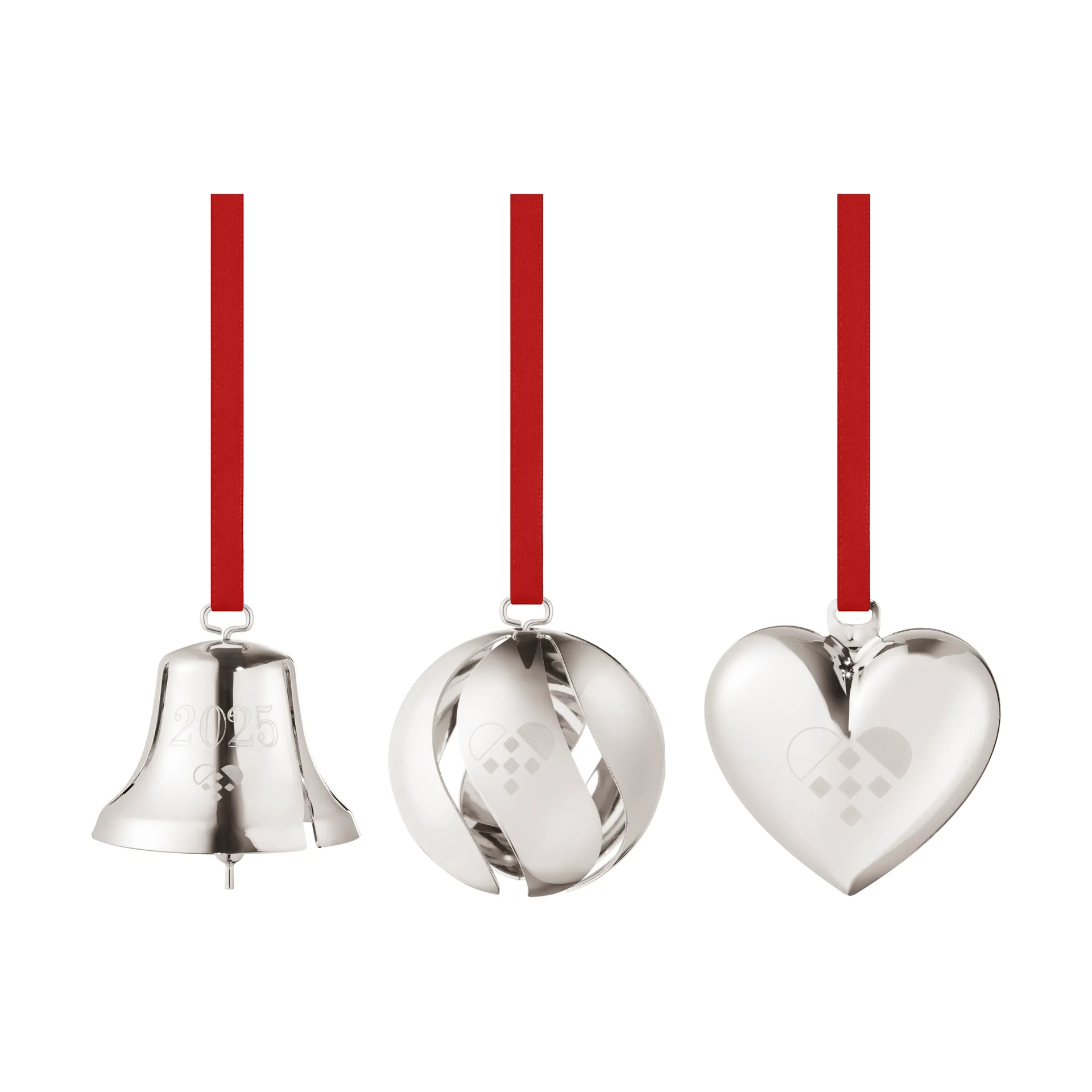 2025 gift set 3 pieces, Palladium-plated brass Georg Jensen