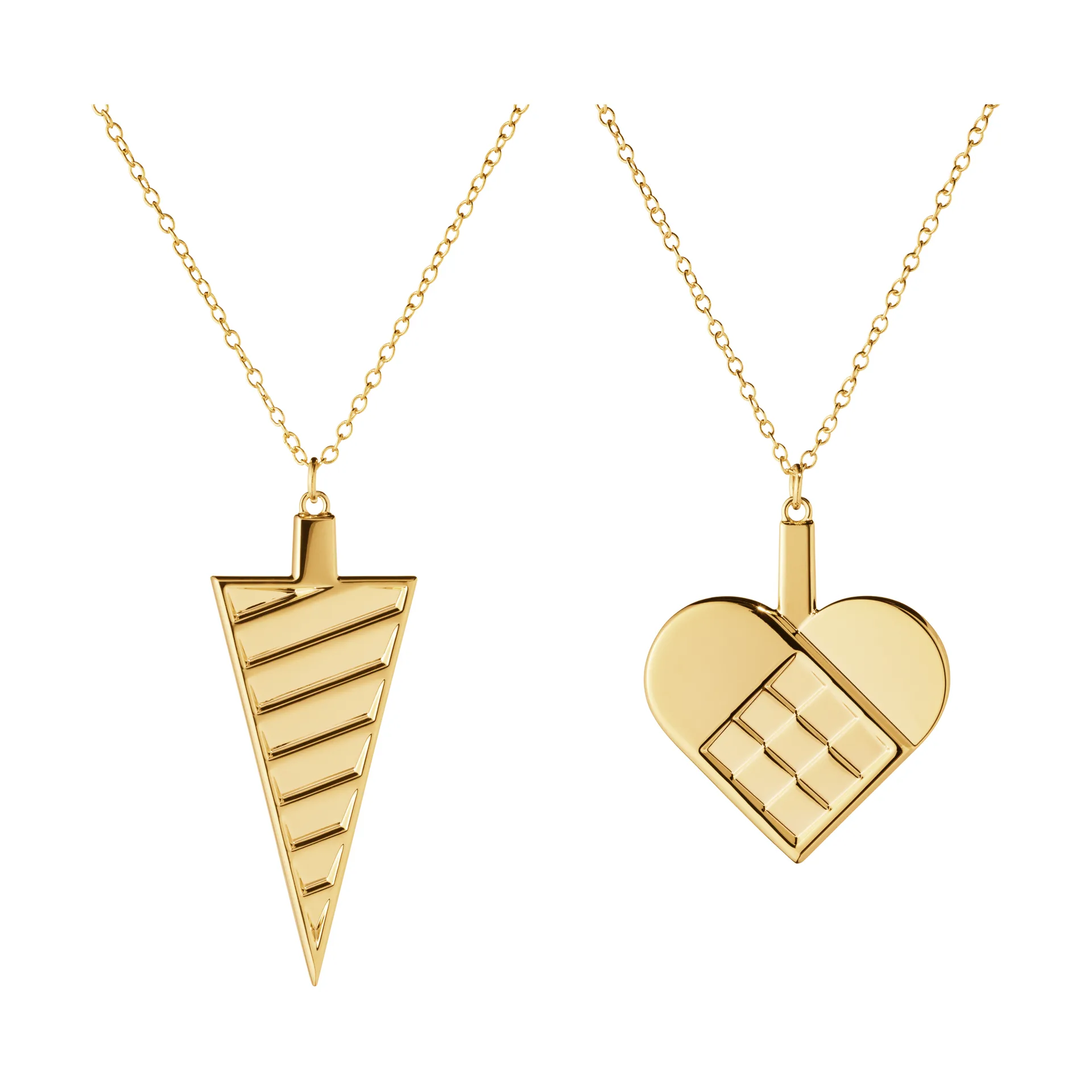 2025 gift set Christmas ornament 2 pieces, Gold plated zinc alloy Georg Jensen