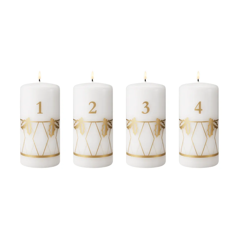 2026 advent candle, Gold print, 4 pieces Georg Jensen