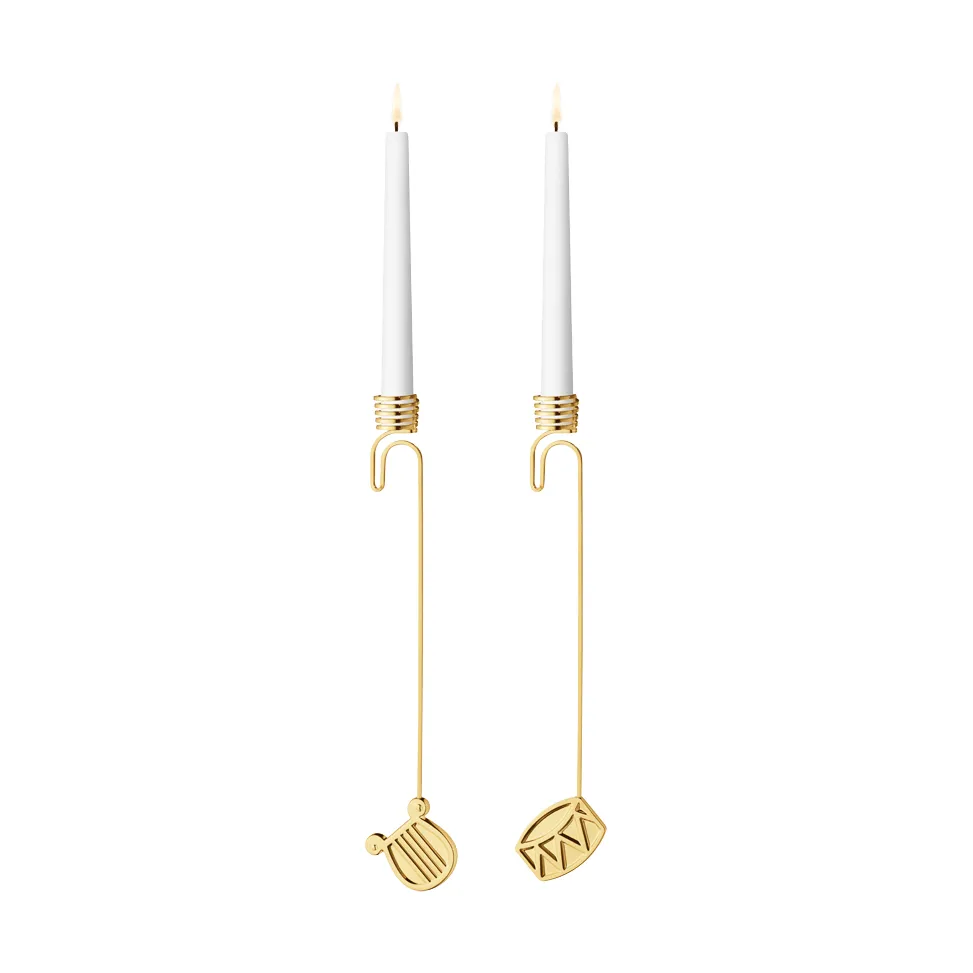 2026 candleholder set, Gold Georg Jensen