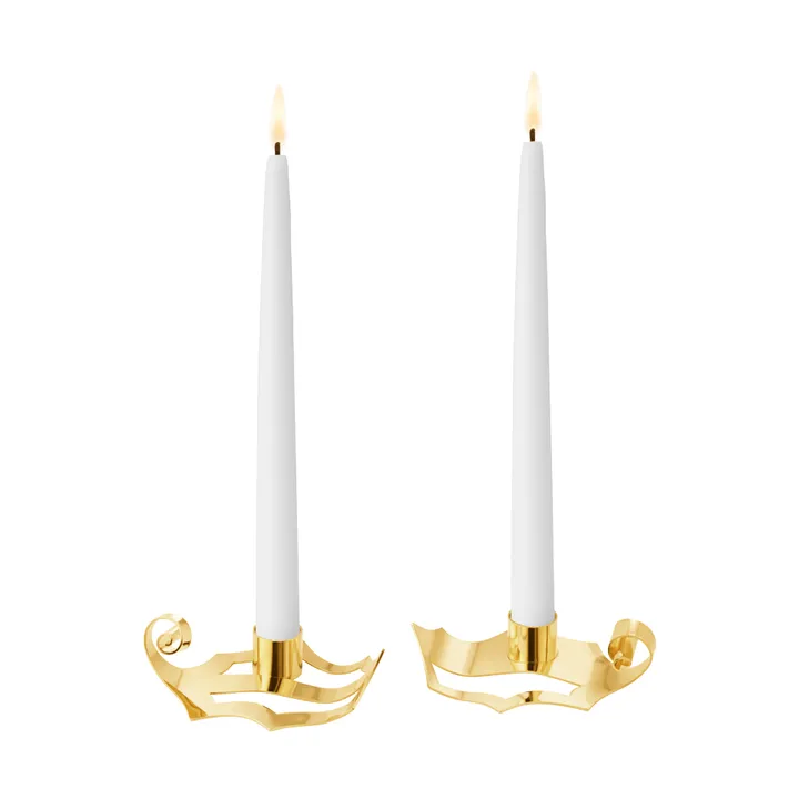 2026 candleholders - Gold, 2 pieces - Georg Jensen