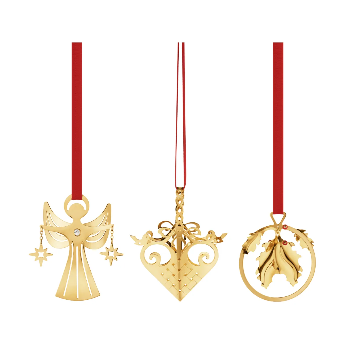 2026 Christmas mobile set miniature, Gold, 3 pieces Georg Jensen