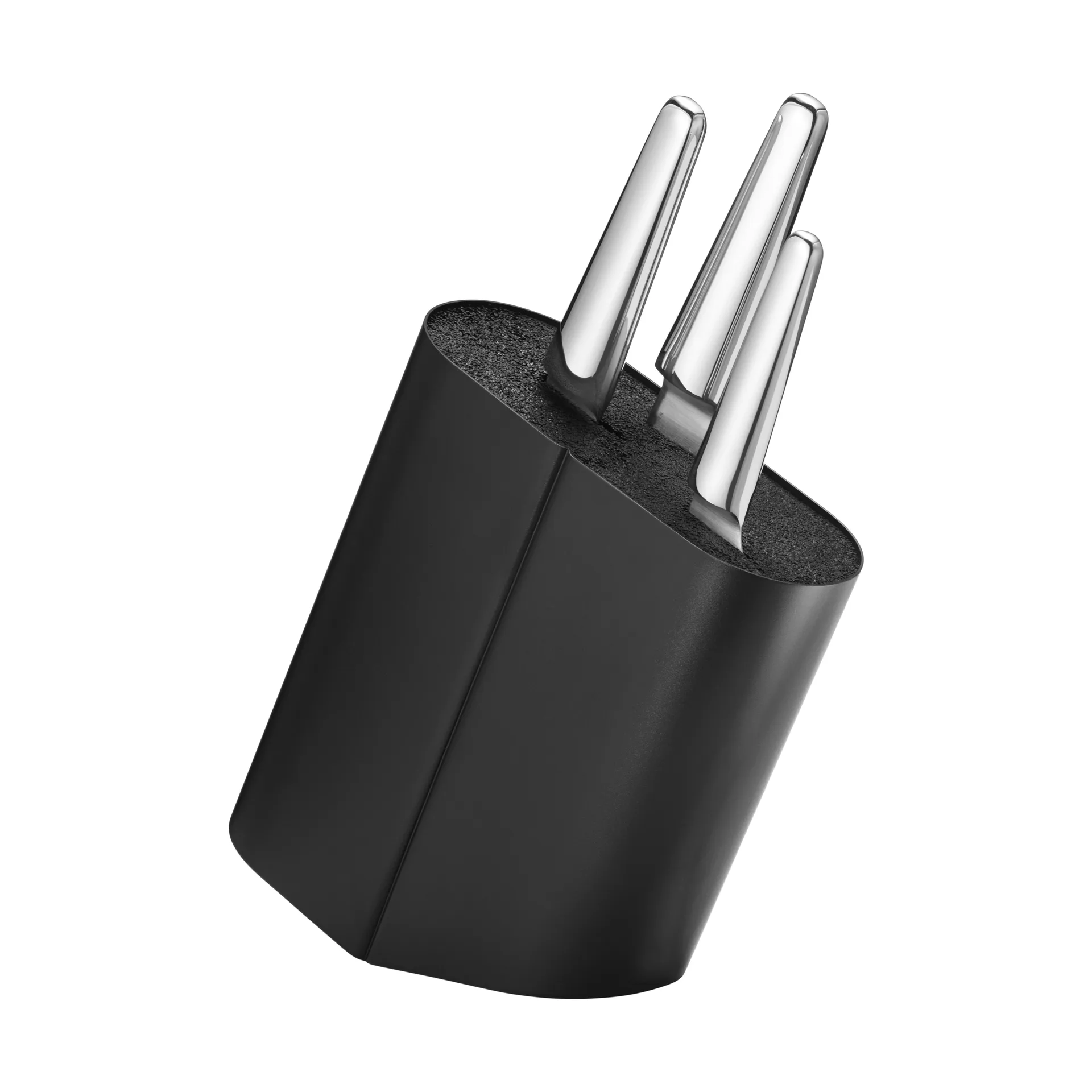 Alfredo knife block, Stainless steel-black Georg Jensen