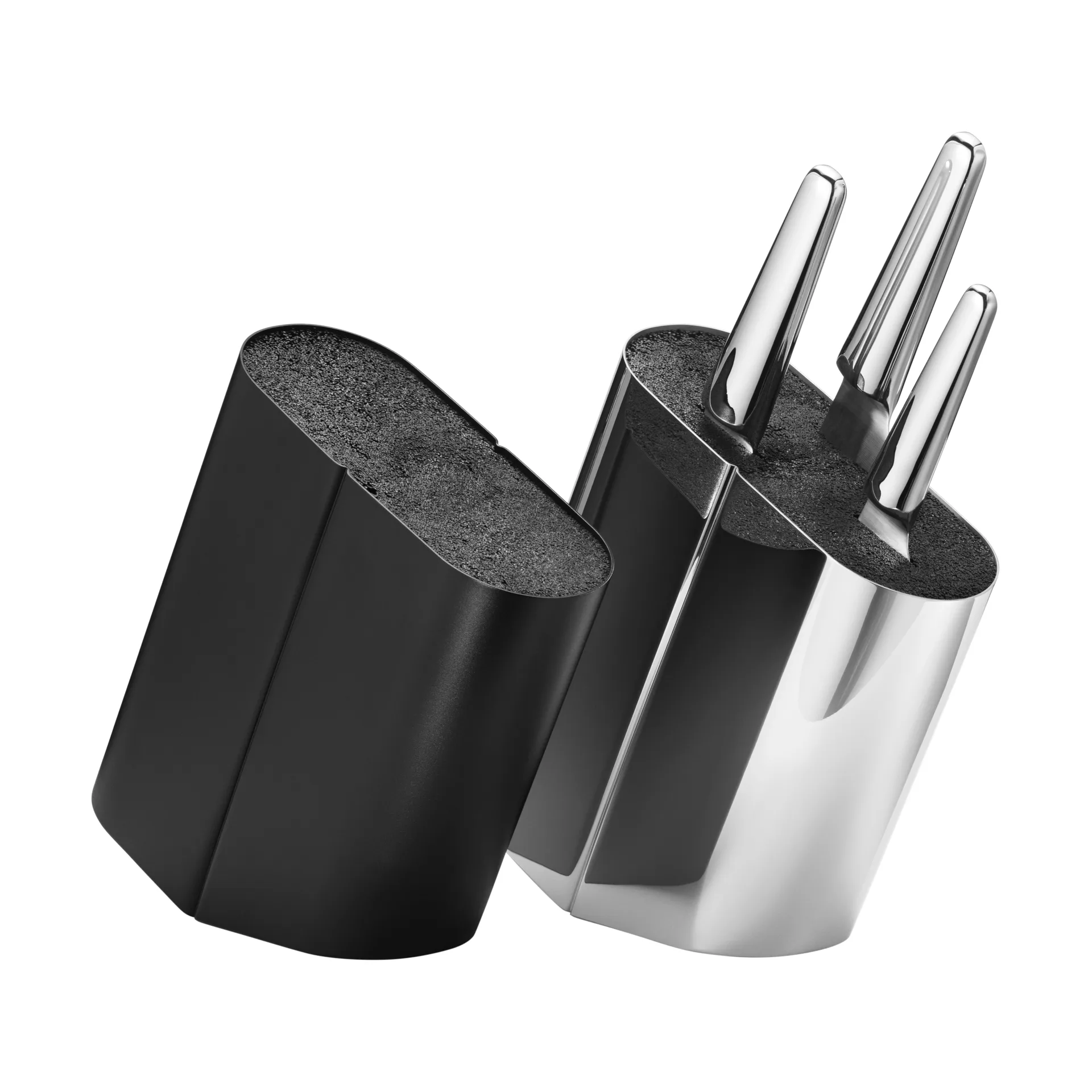 Alfredo knife block, Stainless steel-silver Georg Jensen