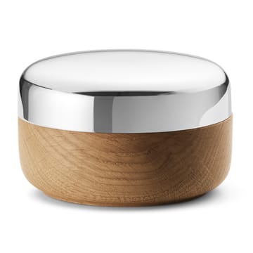 Alfredo salt cellar Ø8.5 cm - Oak-stainless steel - Georg Jensen