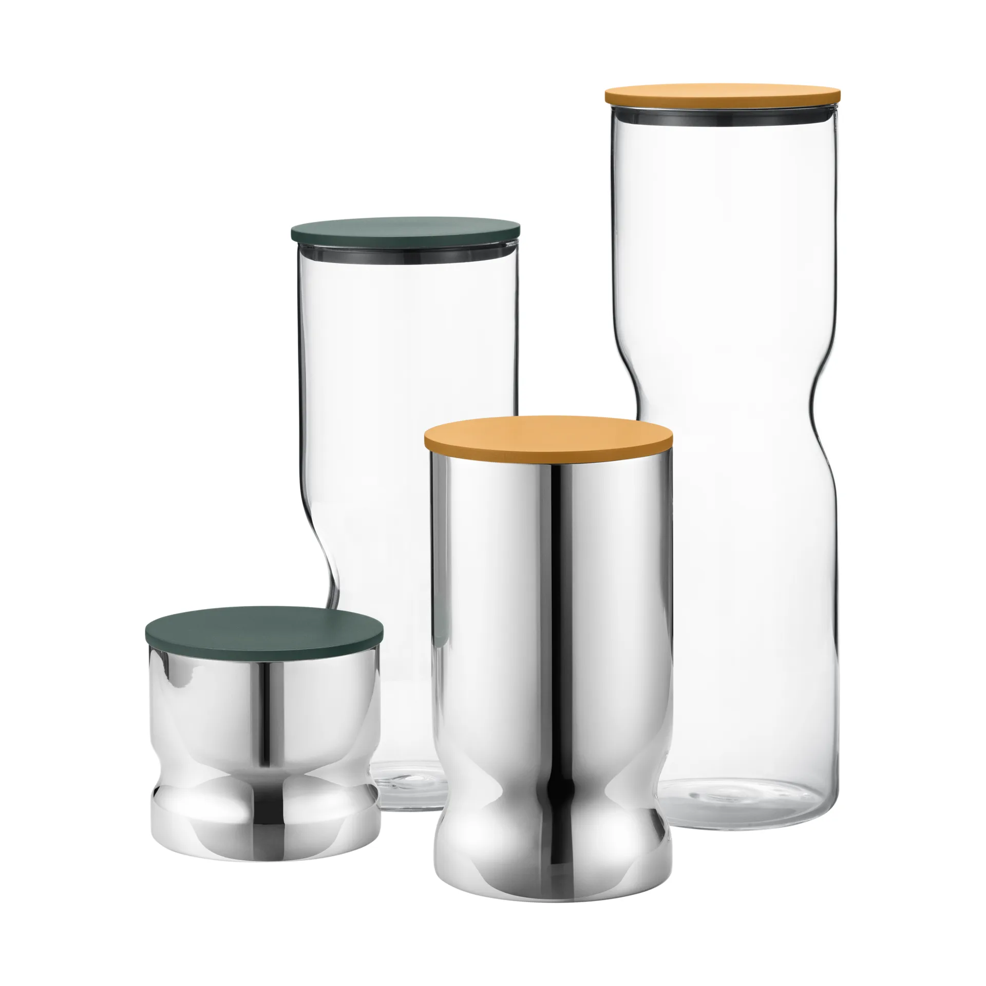 Alfredo storage container medium 1 L, Stainless steel-yellow Georg Jensen