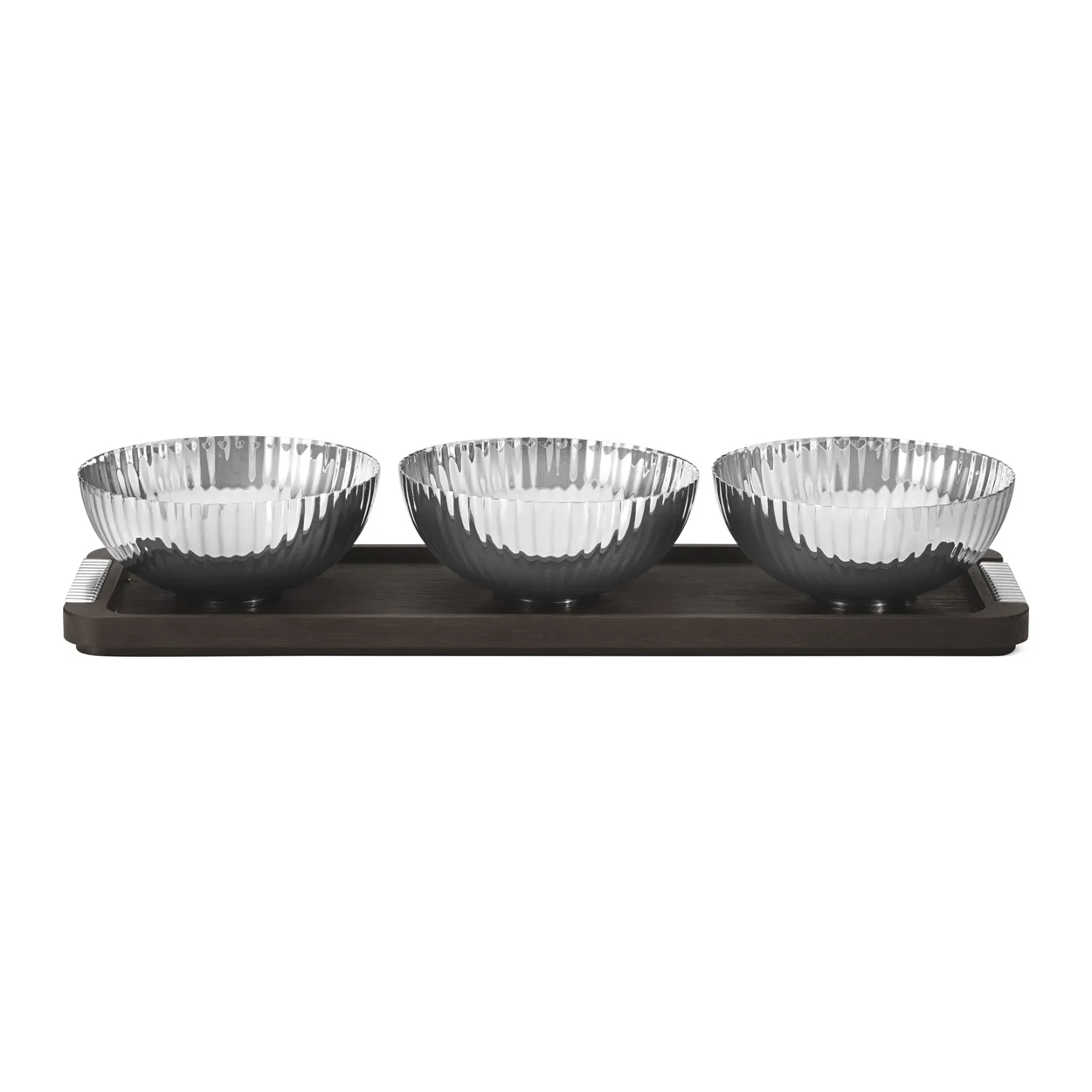 Georg Jensen Bernadotte bowl set 4 pieces | Scandinavian Design | Serving bowls | Silver-coloured